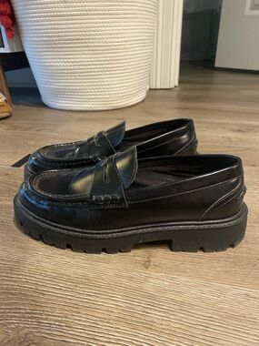 Black loafers